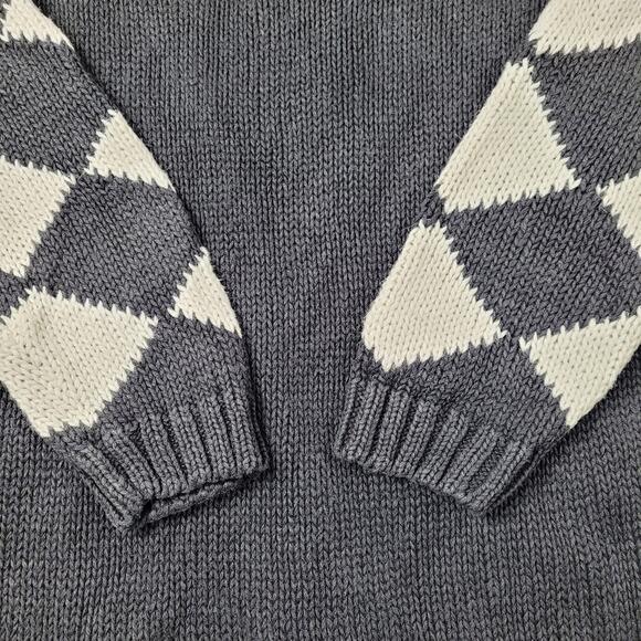 Vintage Ninon de Lenclos Floral Embroidered Harlequin Sleeve Sweater size Small - Picture 8 of 10